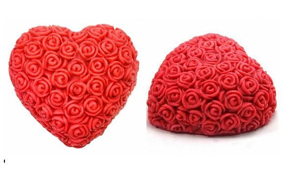 Teglie da forno: Giessform Silikonform Herz Rosen gross – Nuovo e nell'imballaggio originale da Kaltbrunn venduto da schere-stein-papier 1