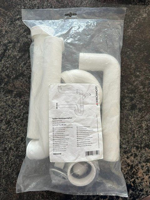 Spülbecken & Waschbecken: Spülen- Raumsparsiphon Weiss – Neu und originalverpackt aus Rorschach von Miki-Mini 1