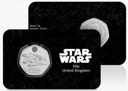 50 Pence - Millennium Falcon 2024 UNC Coin Card