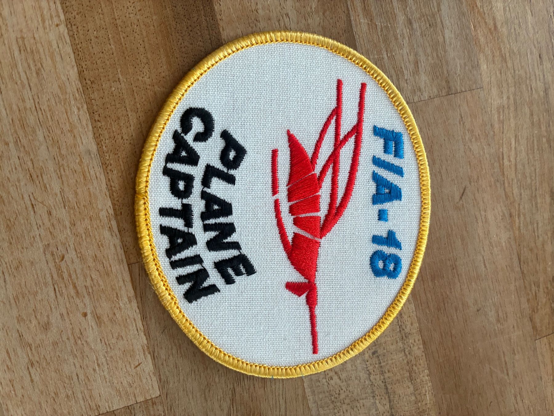 Schweizer Armee Toppe: Badge F/A 18 Plane Captain – Usato da Oberiberg venduto da stab