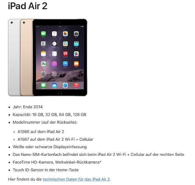 Apple Tablet PC: Ipad Air 2 – Gebraucht aus Herrliberg von Buchenrain 4