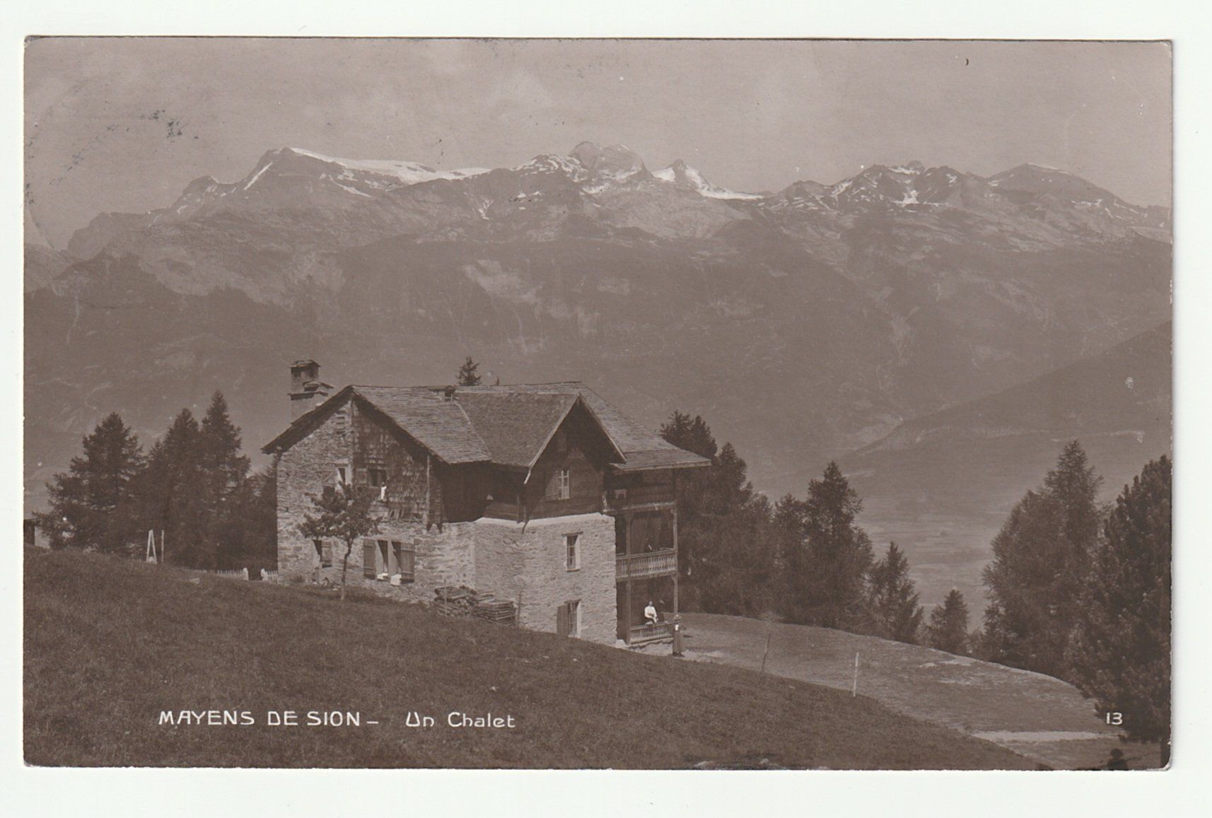 Cartoline postali: Alte Ansichtskarte Mayens de Sion ein Chalet 1915 – Usato da St. Gallen venduto da Ricardo_Deals