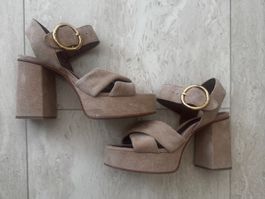 Sandalen Plateau See By Chloé Wildleder Gr. 39