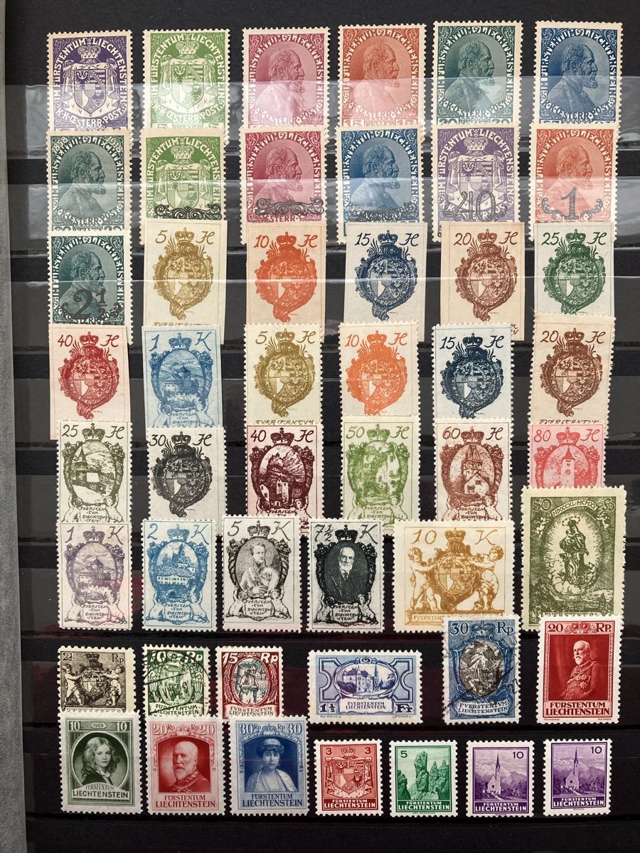 Tutti i francobolli: FL Liechtenstein ab 1917 gest/ungest/postfr. – Usato da Cham venduto da Diablo1232