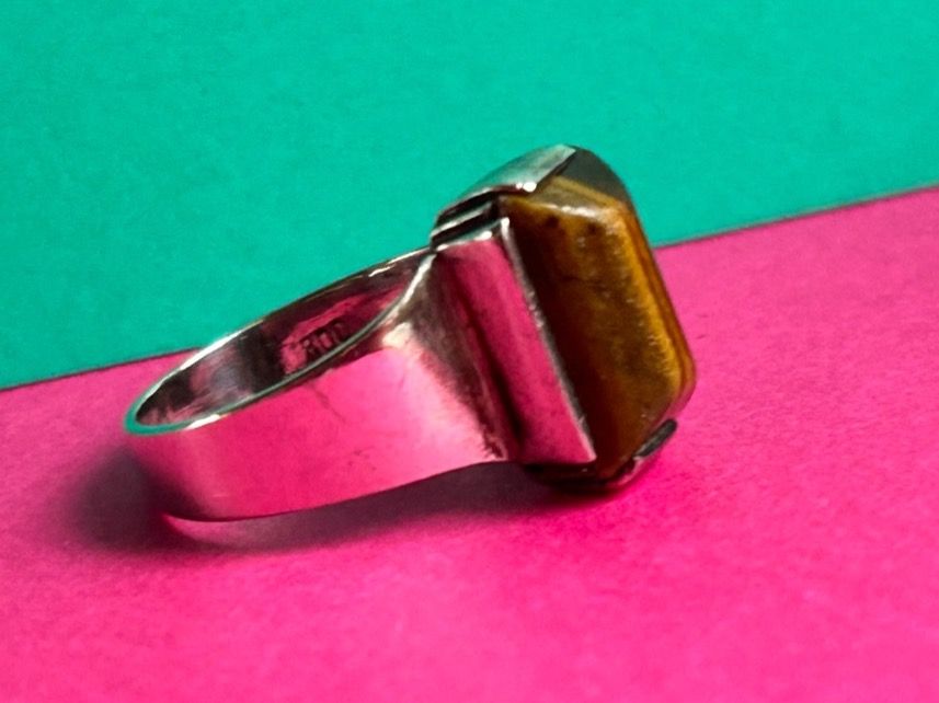 Anelli: Silberring retro Tigerauge (51) – Usato da Laufen venduto da Bellebellezza 2