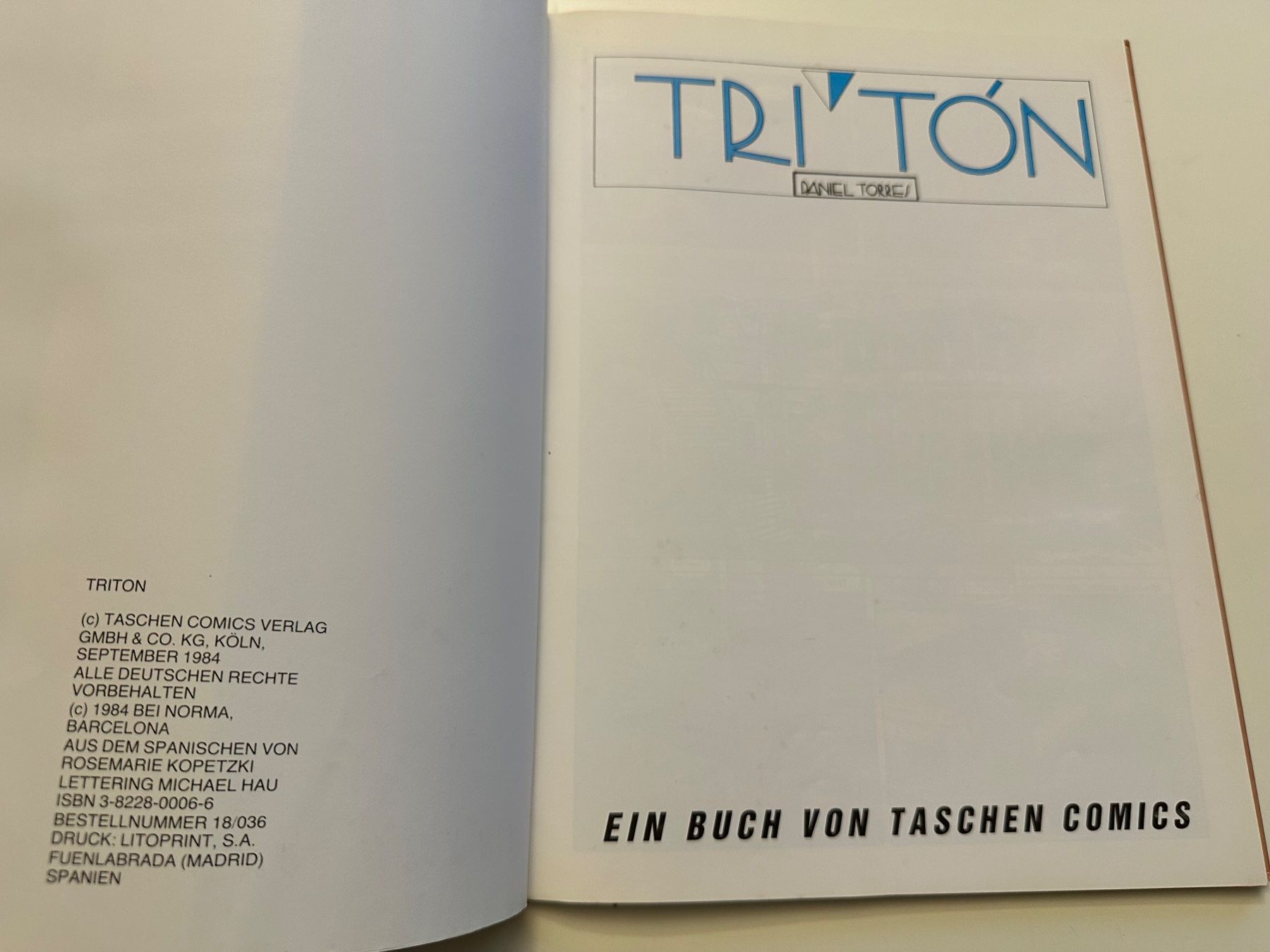 Fumetti: TASCHEN COMICS 14 - TRITON - DANIEL TORRES – Usato da Münsingen venduto da Ganjam 3