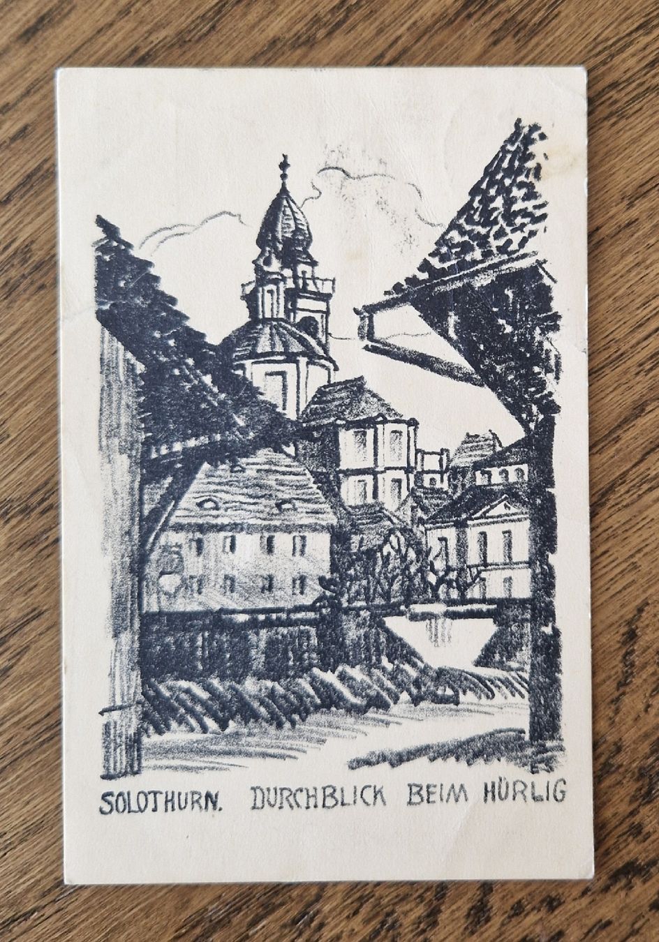Ansichtskarten: Durchblick beim Hürlig, Solothurn 1924 – Gebraucht aus Ebikon von Donar50