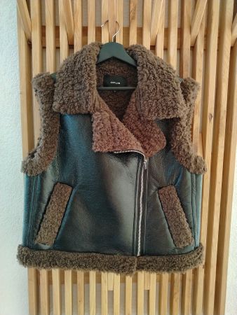 Warme Lack/Kunstfellweste, Opus, Gr. S