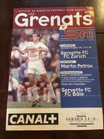 Servette FC Matchprogramm 1999 Martin Petrov FCZ FC Zürich