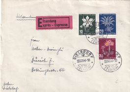 Pro Juventute Brief 1946 von Dielsdorf nach Zürich