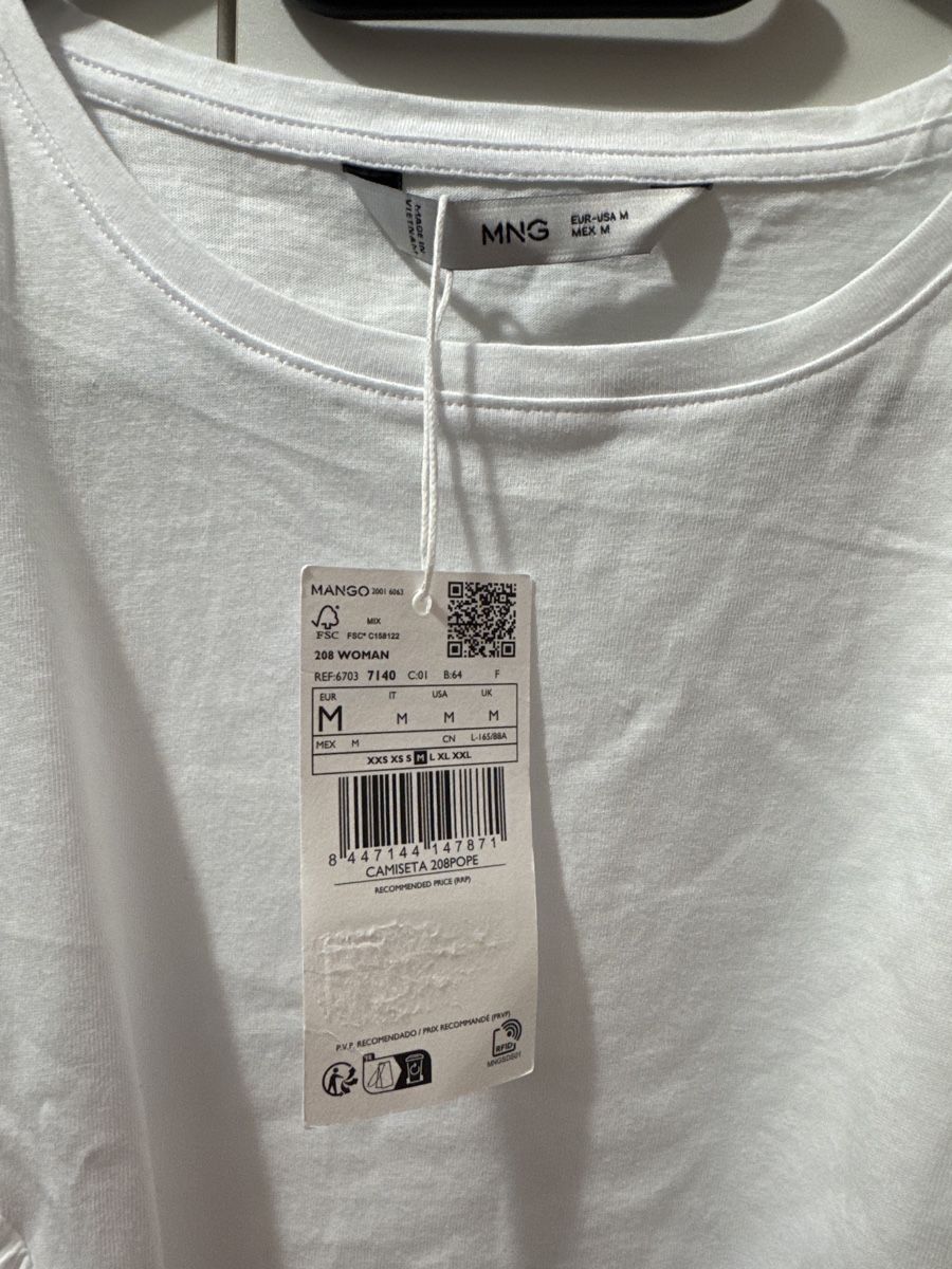 Mango T-shirt: T-shirt white – Nuovo (secondo la descrizione) da Rancate venduto da Waly__ 2