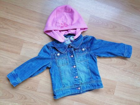 Jeans jacke mit Kapuze Gr 98
