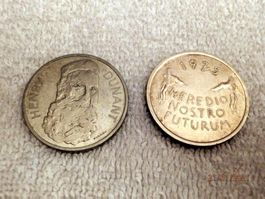 2 Gedenkmünzen, 5 Franken 1975 und 1978