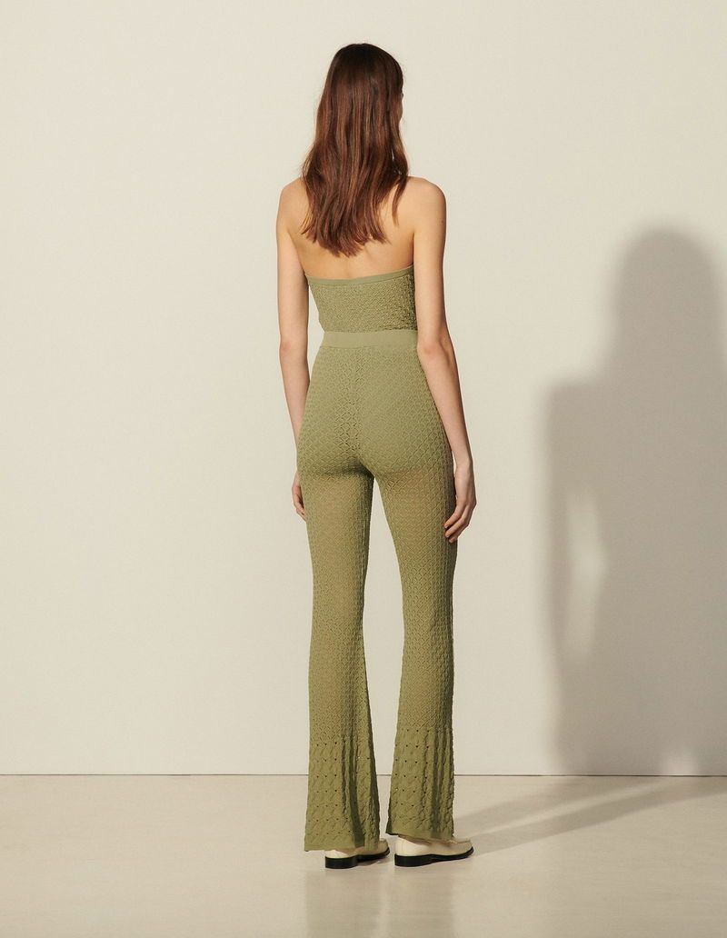 Sandro Pantaloni: Sandro - Pointelle Knit Trousers size 1 – Usato da Rüschlikon venduto da del_f9xw 3