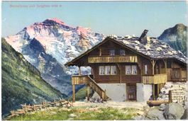 BERNERHAUS & JUNGFRAu (4166 m) ca. 1910 (BE)