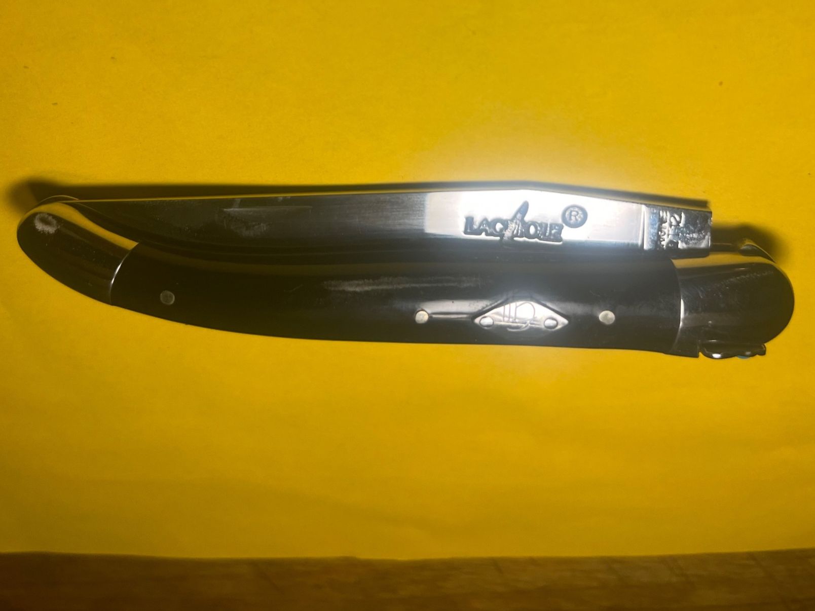Laguiole Coltelli tascabile: Laguiole design Eddy Mitchell- 1996 – Nuovo e nell'imballaggio originale da La Croix-de-Rozon venduto da shadows750 2