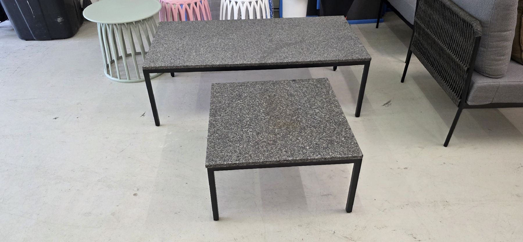 Tischset: Tisch Set mit Granitplatte ab Ausstellungs. – Neu (gemäss Beschreibung) aus Lützelflüh-Goldb von Rampenverkauf_72_ 1