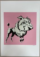 Banksy: Bulldog Pudel, XL-Version, Street Art 85/150