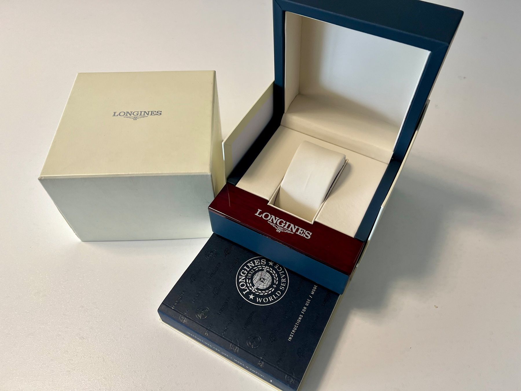 Longines Orologi: LONGINES original square watch box & outerbox + instructions – Nuovo (secondo la descrizione) da Mont-sur-Lausanne venduto da vmi_ym5l
