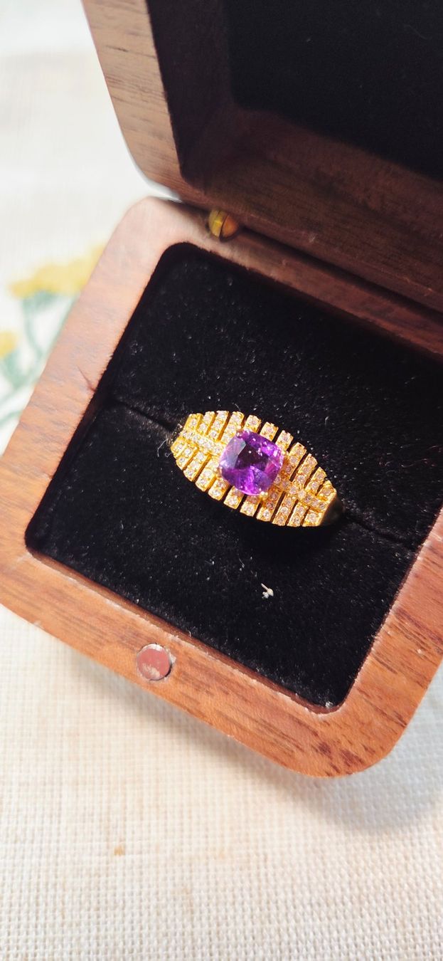 Anelli: NEW - S925 Amethyst Ring (Adjustable) – Nuovo (secondo la descrizione) da Zürich venduto da cin_wcf6 4