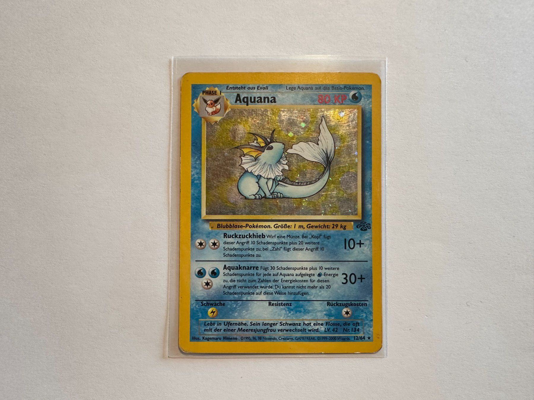 Pokémon Sammelbilder & Trading cards: Aquana holo Dschungel DE – Gebraucht aus Hagendorn von Pokecollectorch