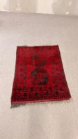 Vintage Orientteppich aus Afghanistan Dunkelrot Göl-Muster