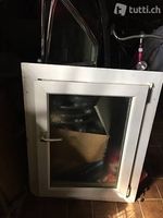 Kunstfenster Doppelverglasung Ornamentglas mit Rahmen 250fr
