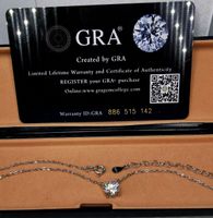 Collier argent avec diamant de moissanite de 1 ct certifié