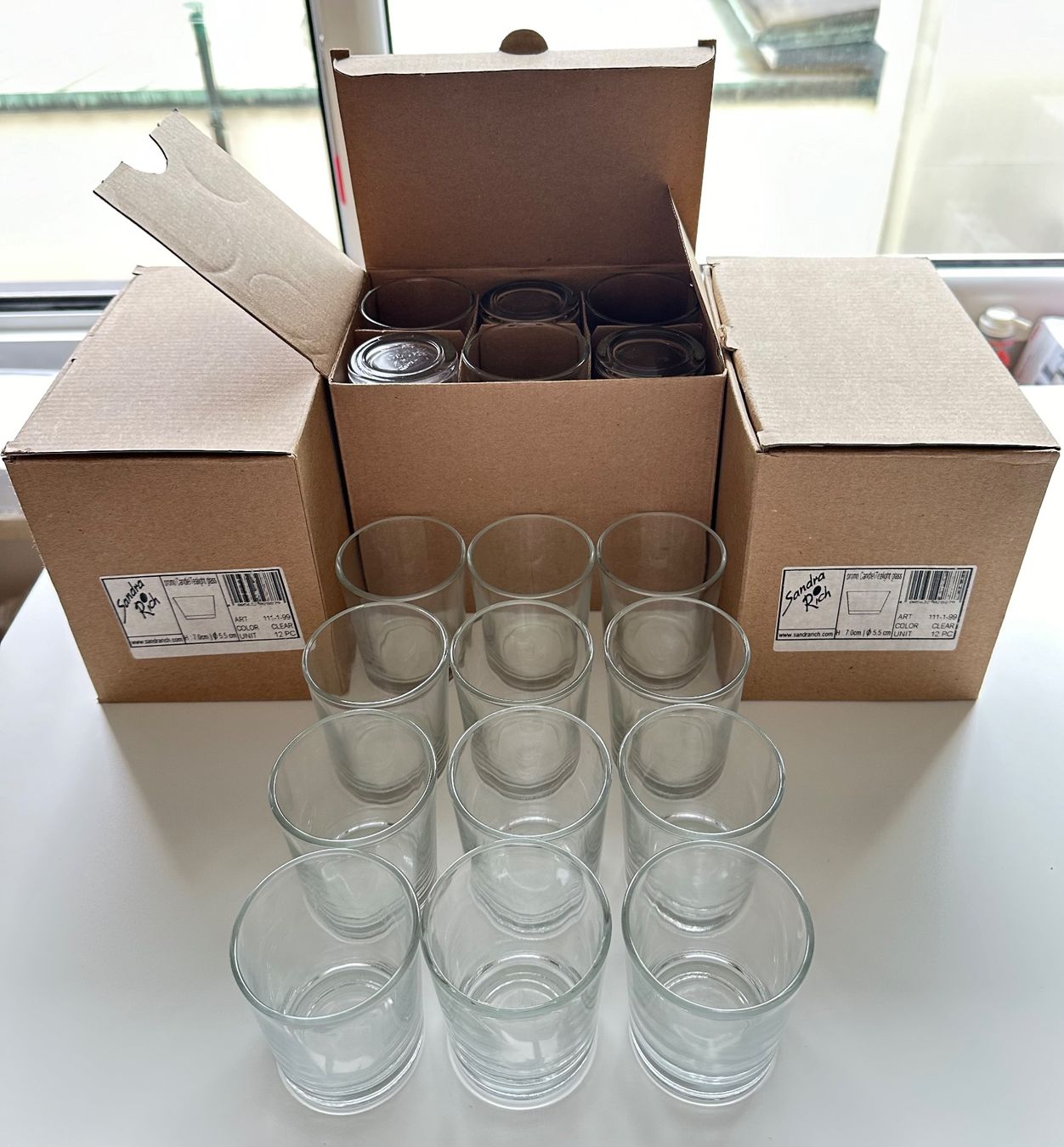 Portacandele: Glas kerzenhalter x 48 – Nuovo (secondo la descrizione) da Basel venduto da and_9pj9