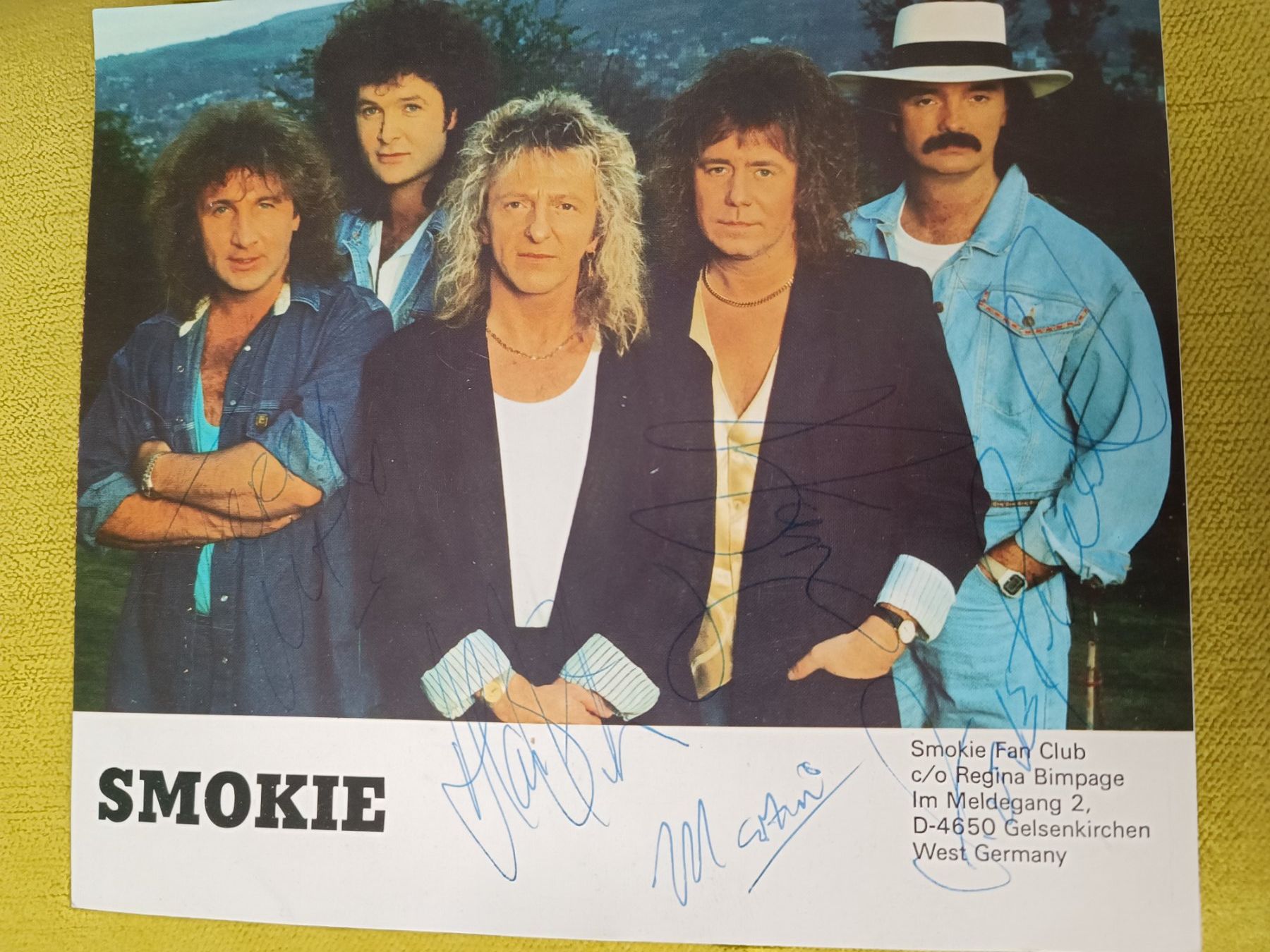 Autografi: Smokie - signierte Autogrammkarte – Usato da Menziken venduto da Artographs