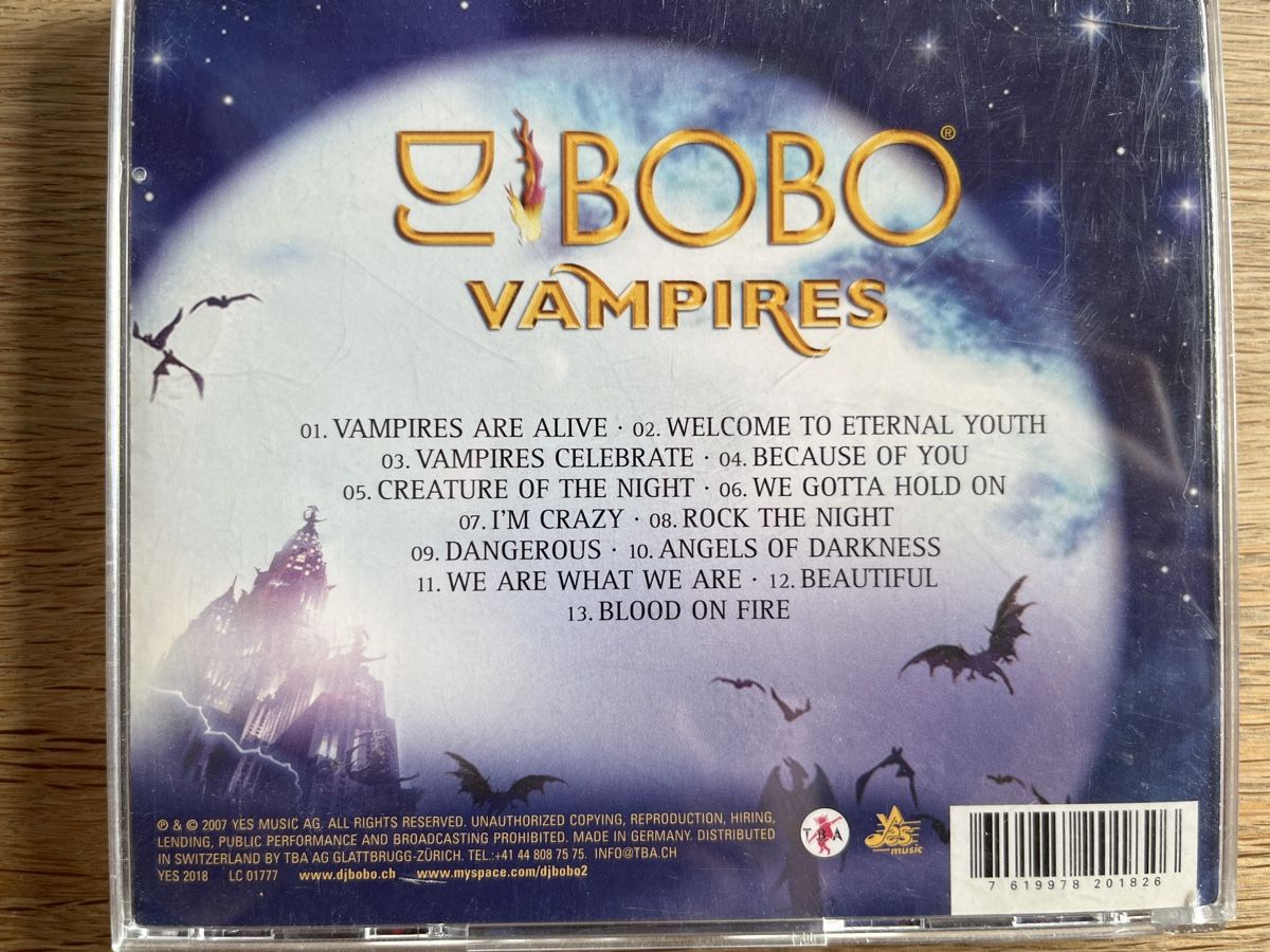 CD: DJ BOBO Vampires – Usato da Gebenstorf venduto da pas_9p6b 1
