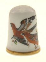 Vögel Caverswall England Fingerhut