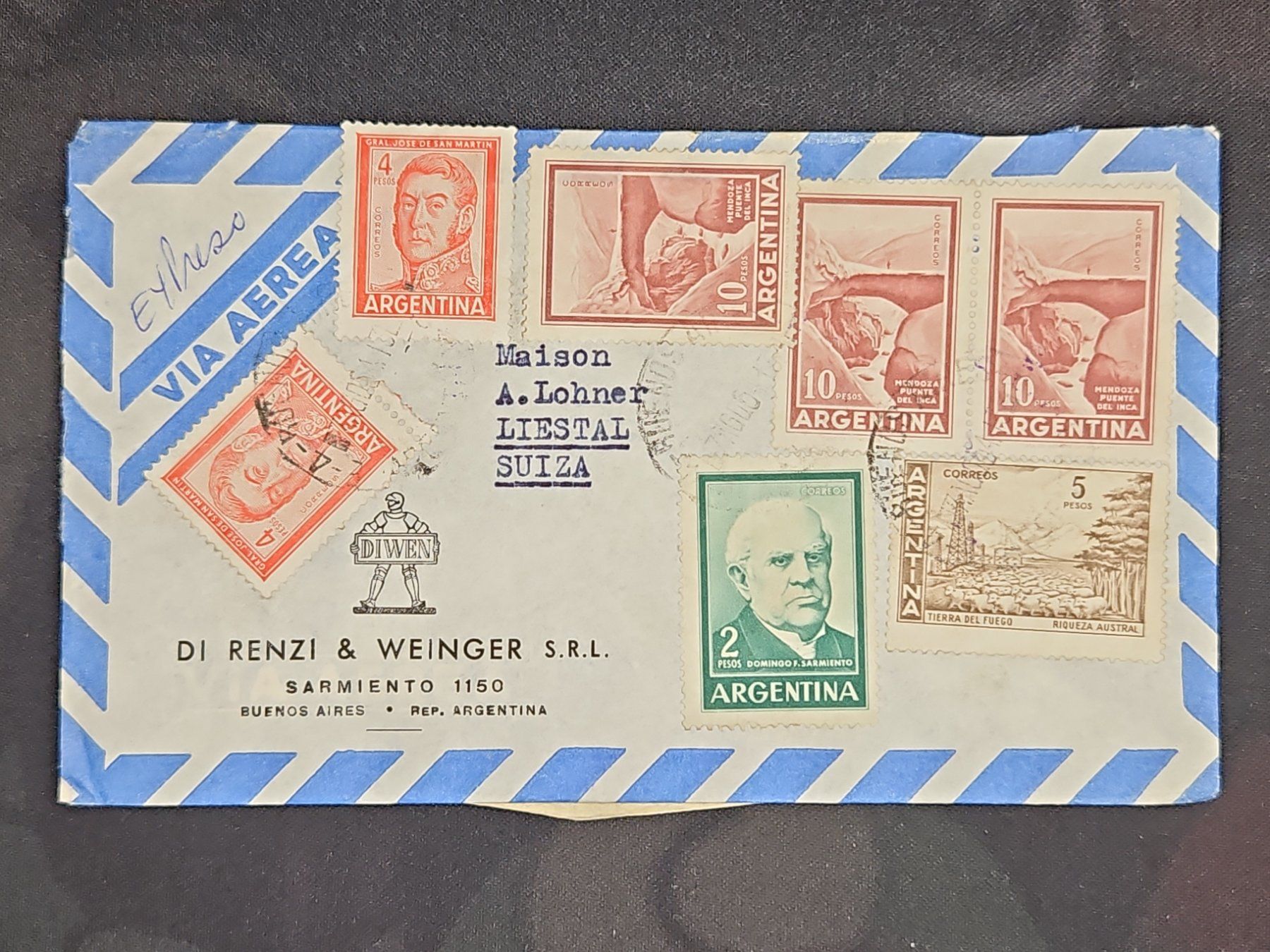 Alle Briefmarken: CL24 Enveloppe + Timbre Argentine 19xx – Gebraucht aus Cousset von Patrick_Collections