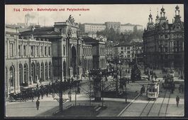 Zürich, Bahnhofsplatz, Polytechnikum, S