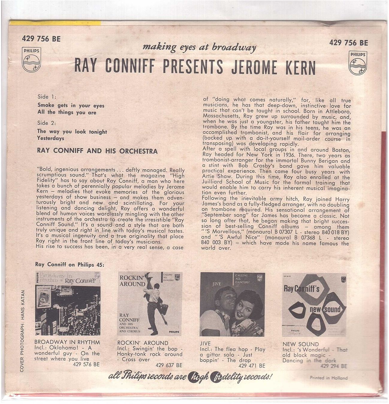 Vinyles: Ray Conniff  -- Pressents Jerome Kern – D'occasion à Rheinau par asteng 1