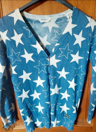Cardigan Guess étoile bleue et blanche fille Taille 12 ans