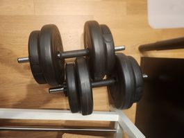 Fitness weights 2 x 5 Kg + 6 x 2,5 Kg