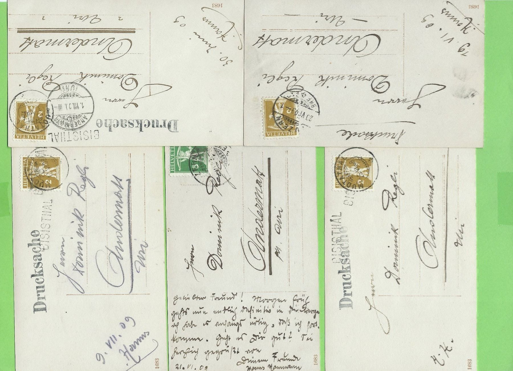 Cartoline postali: Auf der Alm,  5 AK – Usato da Zürich venduto da t24_de 1