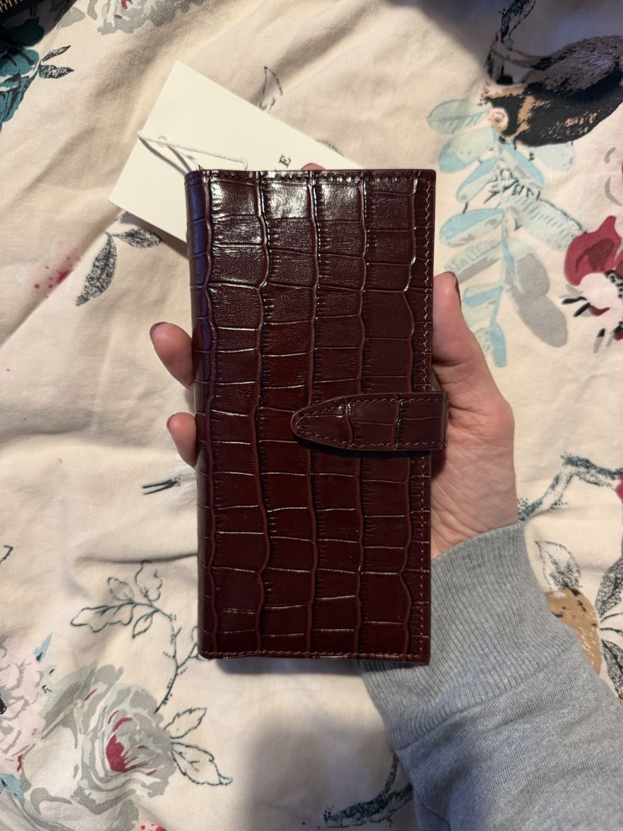Sezane Portamonete: Sézane Gino Wallet Brun Croco Leather / New – Nuovo e nell'imballaggio originale da Basel venduto da Dencag 2