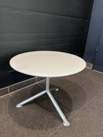 Runder Beistelltisch Weiss Metallfuss guter Zustand