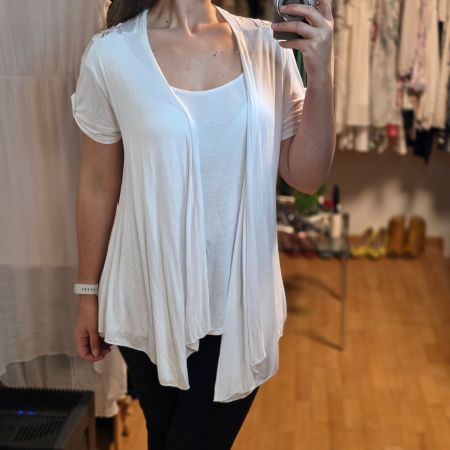 Elegante weiße Tunika 2in1 Gr. L 🤍