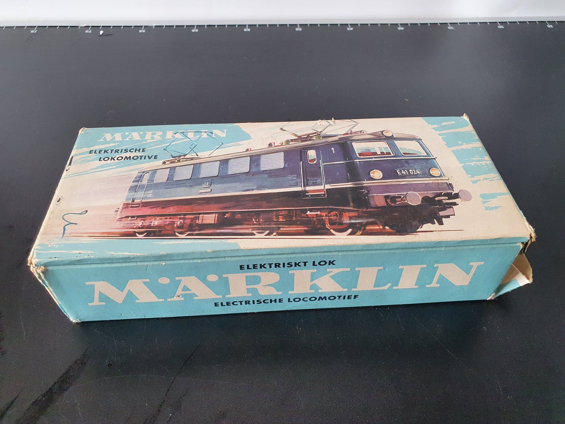 Märklin Modellini di ferrovie: MÄRKLIN: DB E-LOK BR E41 BLAU GUSSMODELL 3034 OVP – Usato da Biglen venduto da taunus82 7