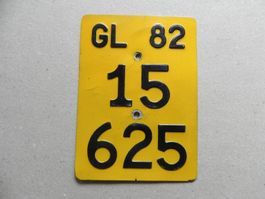 Mofa Nummer Glarus 1982 GL Töffli 625