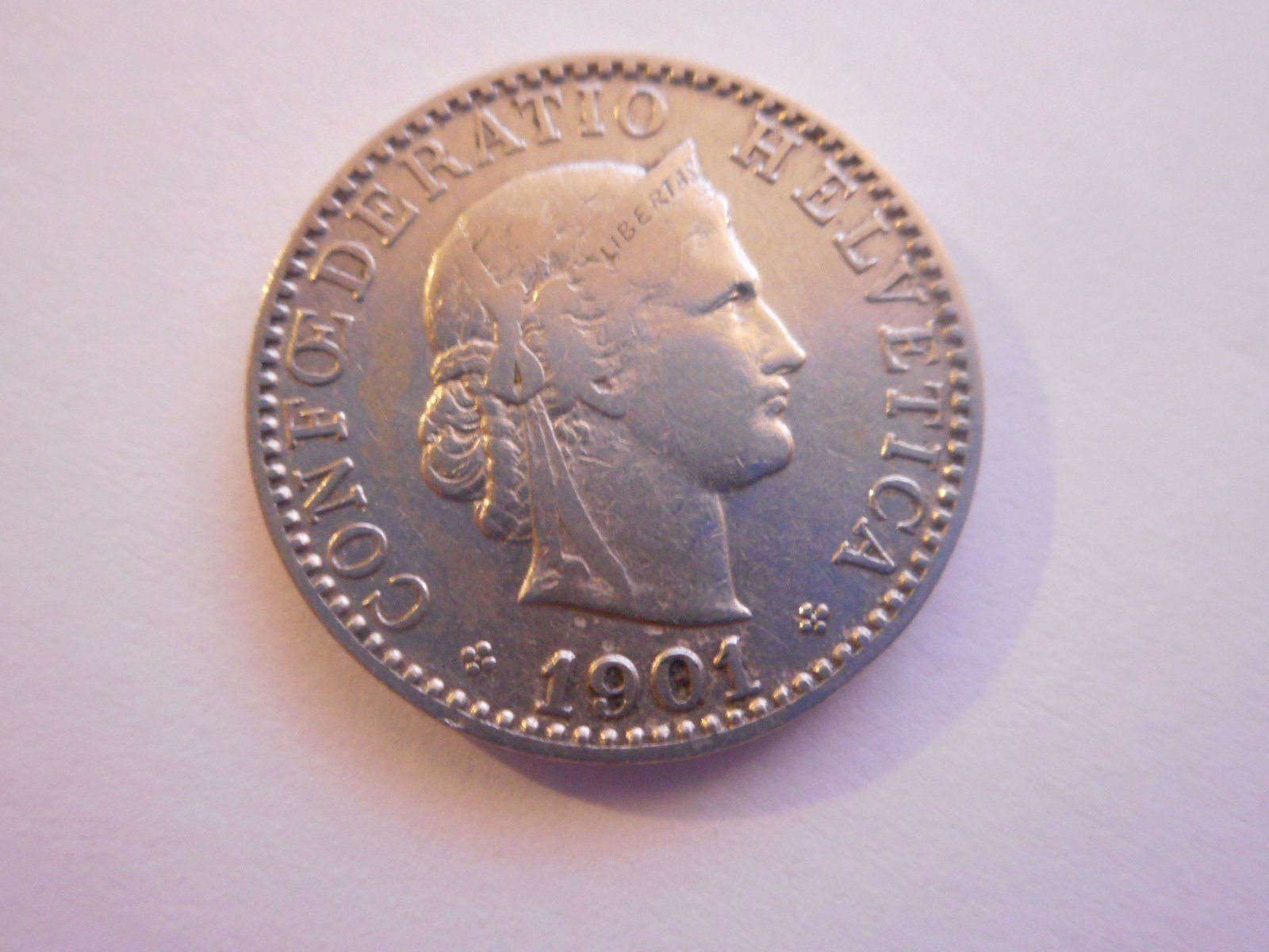 Alle Münzen: 20 Rp. 1901 uralt – Gebraucht aus Kriegstetten von pizlad2010