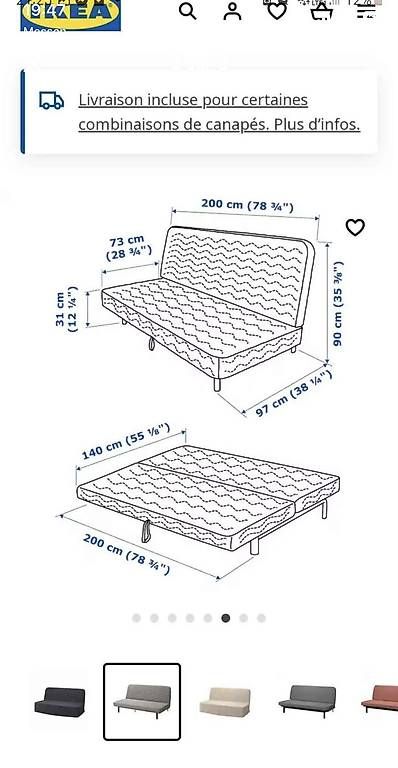 Ikea Divani: Canapé lit 3 places – Usato da Gingins venduto da nweb 2
