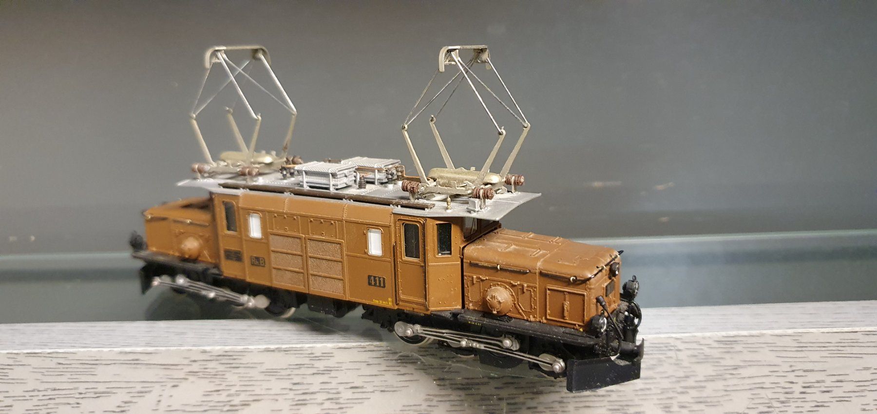 Bemo Modellini di ferrovie: BEMO: RHB KROKODIL 411 BRAUN – Usato da Biglen venduto da taunus82 2