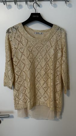 Glitzerpulli mit Rücken-Ausschnitt Gr. TU (Einheitsgrösse)
