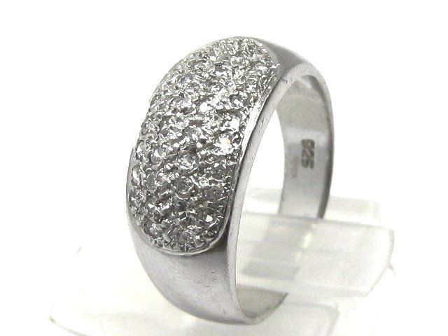 Anelli: breiter Ring Silber 925 Zirkonia Gr. 57 – Usato da Ermatingen venduto da Decovin