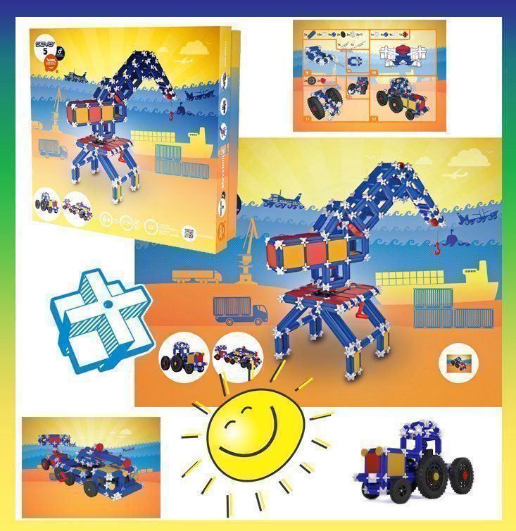 Baukästen: Baukasten Kran, Traktor – Neu und originalverpackt aus Mosnang von glascom