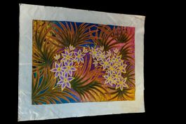 Batik-Lukis-Kunsttafel (tropische Blumen)